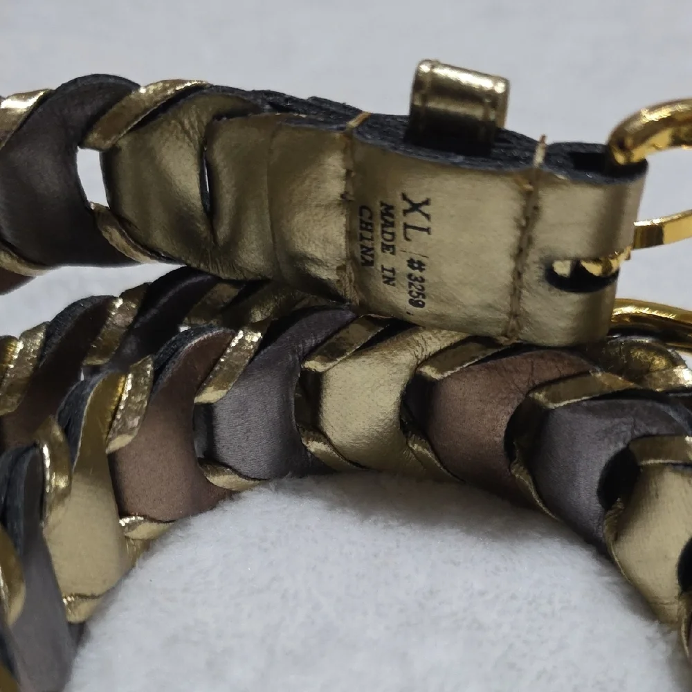 Elegant Gold and Brown Woven‎ Belt